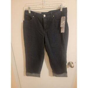 JM Collection NWT Capri Pants Size 10 Petite Blue Curvy Fit Women's Msrp $49